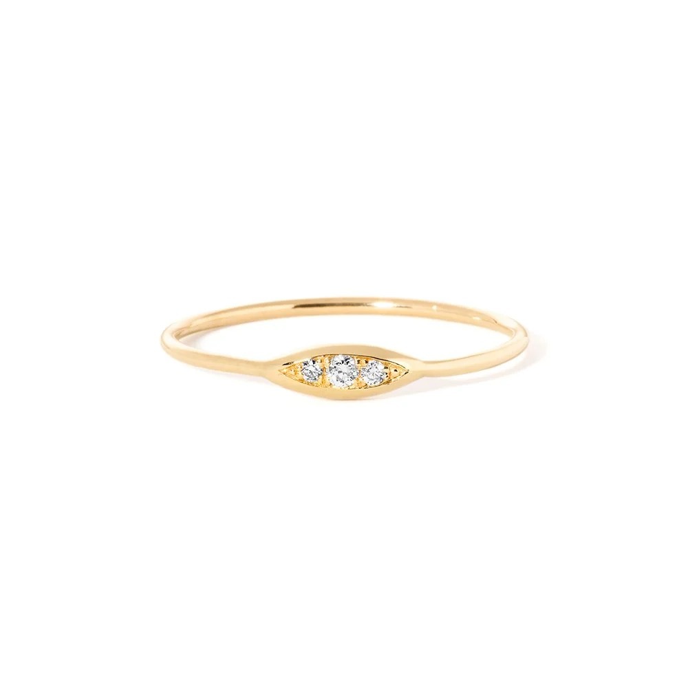 Hortense rise and shine ring rose gold and diamonds size 7